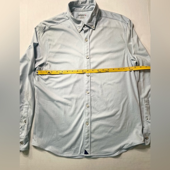UNTUCKit Shirt Adult Medium Blue Cotton Casual Long Sleeve Button Up Men - Picture 10 of 13